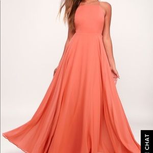 Lulu’s Coral Bridesmaid Dress